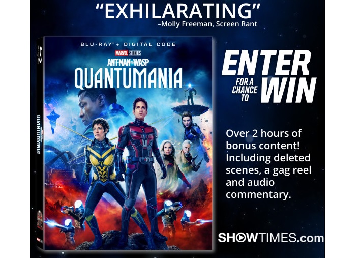 Showtimes.com Ant-Man And The Wasp Quantumania Blu-ray Sweepstakes