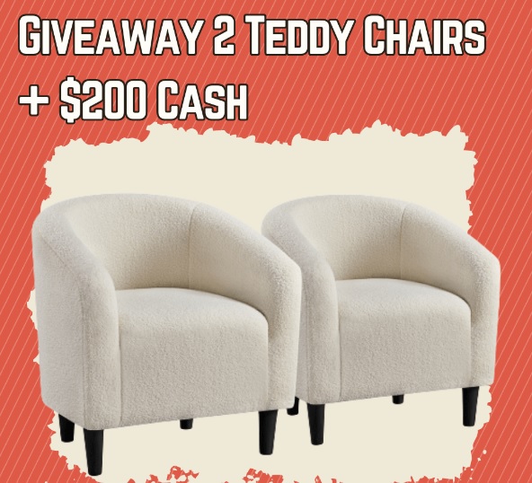 yaheeshop Teddy Chairs, $200 Cash Giveaway