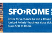 2023 United-SFO Rome Sweepstakes - Enter For Chance To Win A Trip To Rome