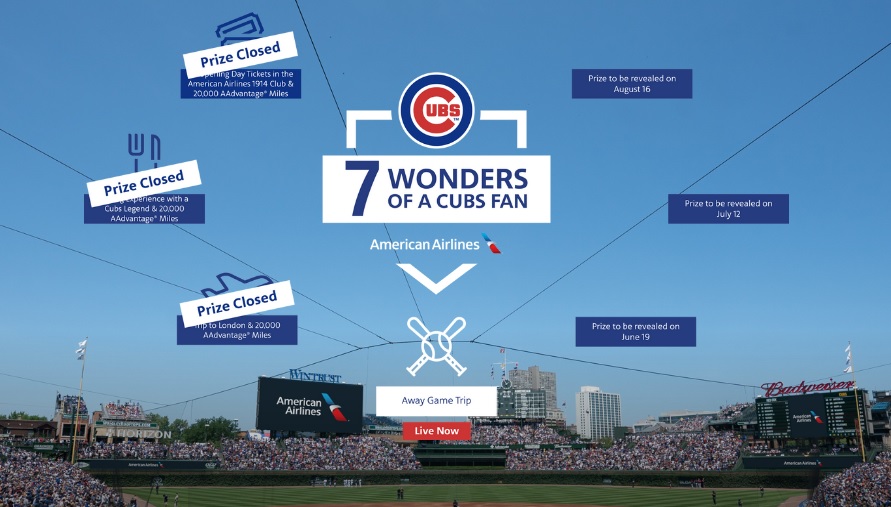 American Airlines Chicago Cubs Perks Away Game Sweepstakes - Chance To Win A Trip 
