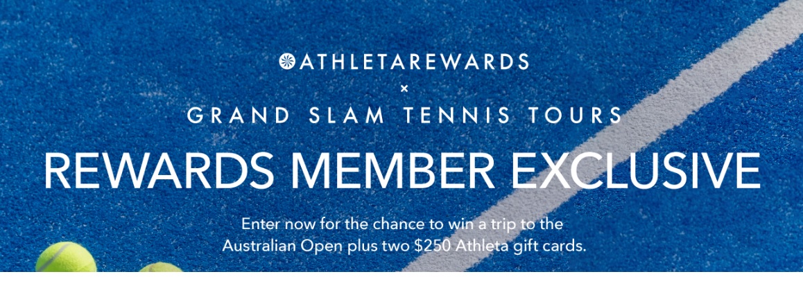 Athleta And Grand Slam Tennis Tours Australian Open Sweepstakes