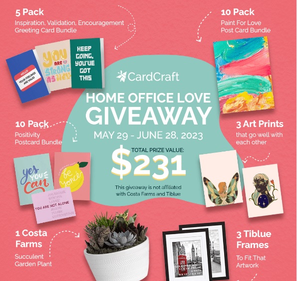 CardCraft Home Office Love 2023 Giveaway