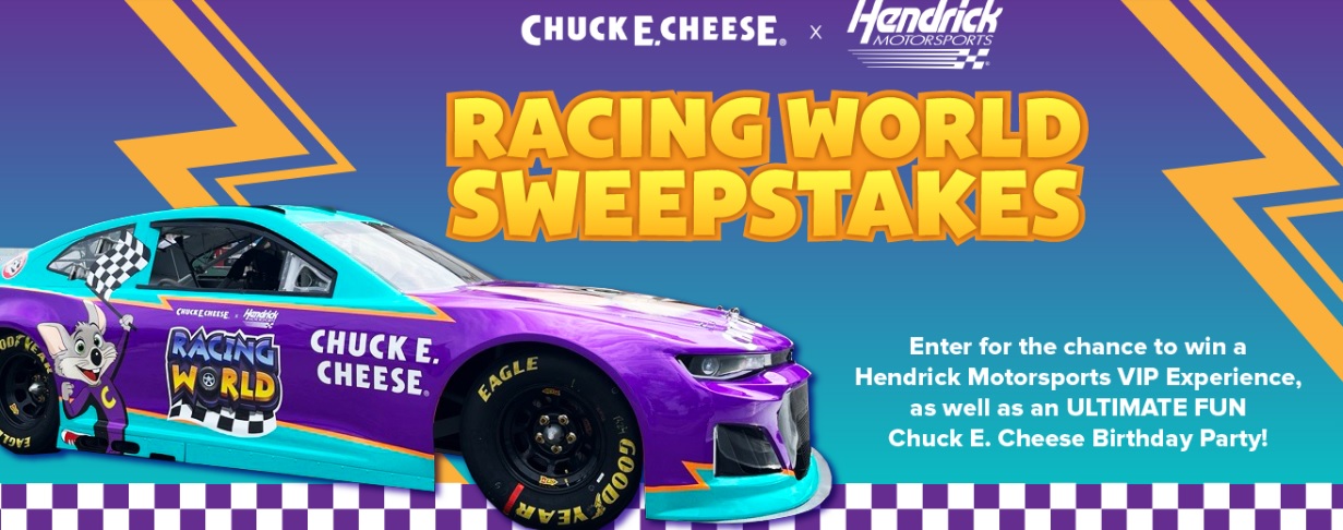 Chuck E Cheese Racing World 2023 Sweepstakes - Win Free Hendrick Motorsports VIP Experience