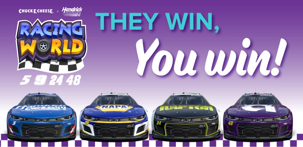 Chuck E. Cheese Hendrick Motorsports They Win, You Win Giveaway – Chance To Win Free E-Tickets