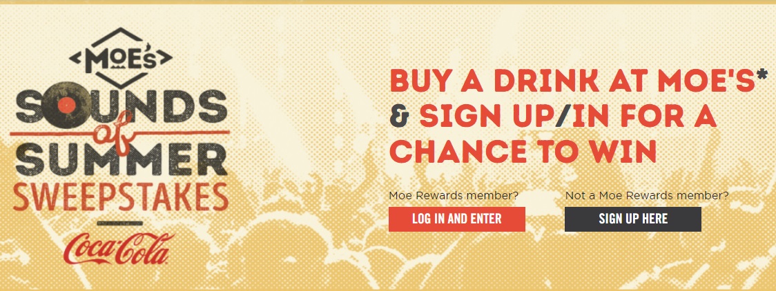 Moe's Sounds of Summer Sweepstakes - Chance To Win VIP Experience To A Music Festival