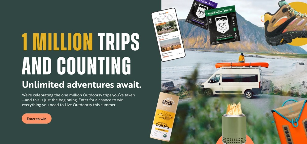 Outdoorsy 2023 One Million Trips And Counting Contest