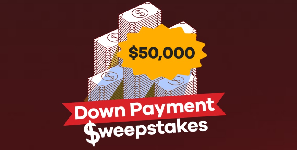 Realtor.com 2023 Down Payment Sweepstakes - Chance To Win $50,000 Cash Prize