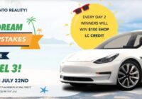 Shop LC Drive Your Dream Summer 2023 Sweepstakes - Chance To Win Tesla Model 3 Electric Vehicle