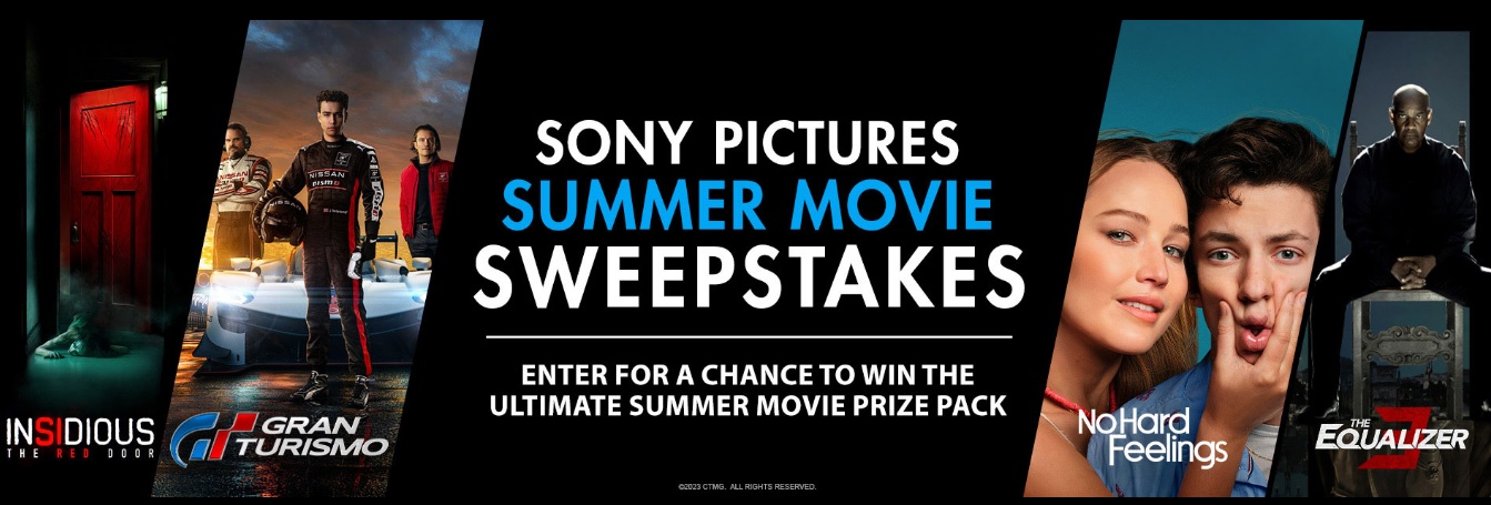 Sony Summer Movie Lovers 2023 Sweepstakes - Chance To Win Free Movie Prize Pack