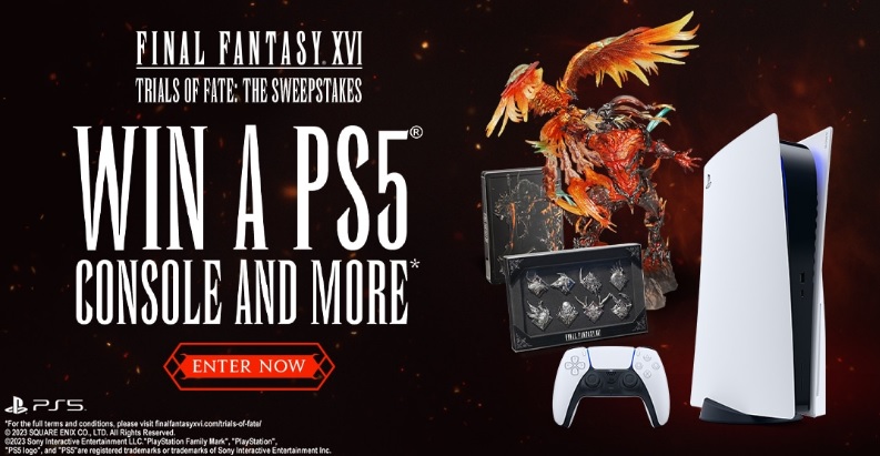 Square Enix 2023 Final Fantasy XVI Trials Of Fate Sweepstakes - Win PlayStation 5 console