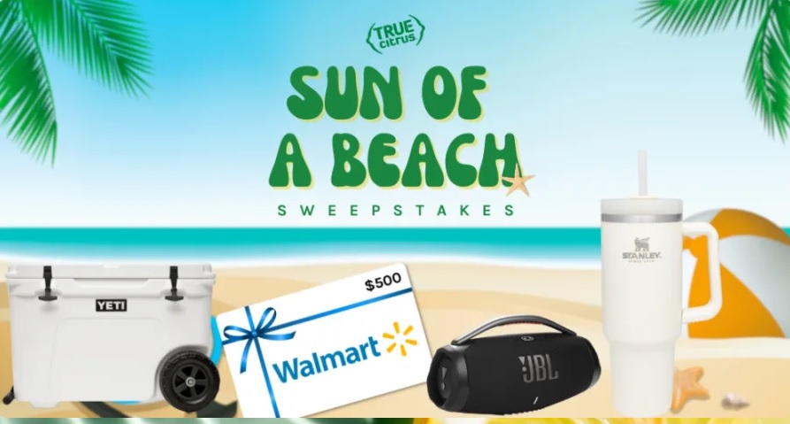 ViralSweep True Citrus 2023 Sun Of A Beach Sweepstakes - Chance To Win $500 Walmart Gift Cards