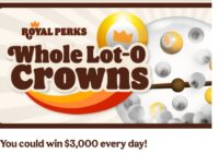 Burger King Whole Lot-O Crowns Sweepstakes - Chance To Win Free $3000 Cash Daily