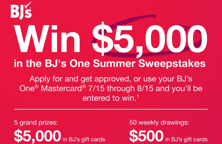Capital One BJ’s Wholesale Sweepstakes - Chance To Win Free $150000 In BJ's Wholesale Gift Card