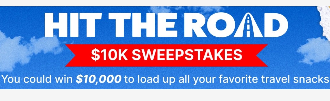 Food Network Hit The Road $10k Sweepstakes - Chance To Win Free $10,000 Cash Prize 