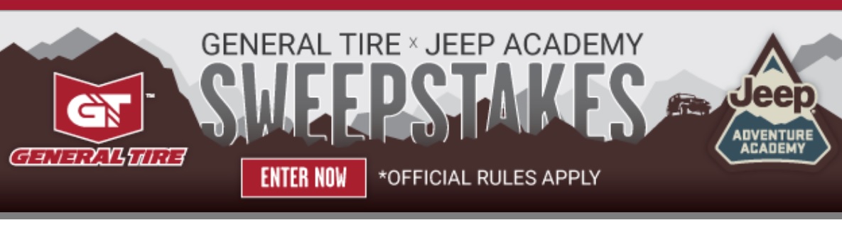 General Tire Jeep Academy Sweepstakes - Chance To Win Free Trip To Utah, A Set Of General Tire  