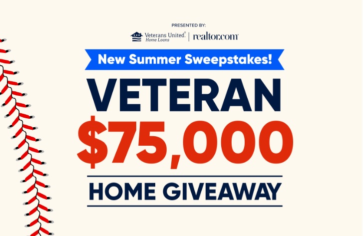 Realtor Home Field Advantage $75K Veteran Homebuyer Giveaway – Chance To Win $75000 Cash