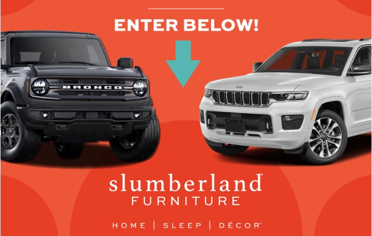 Slumberland Furniture 56th Anniversary Car Giveaway – Chance To Win Free Your Choice Of Car 